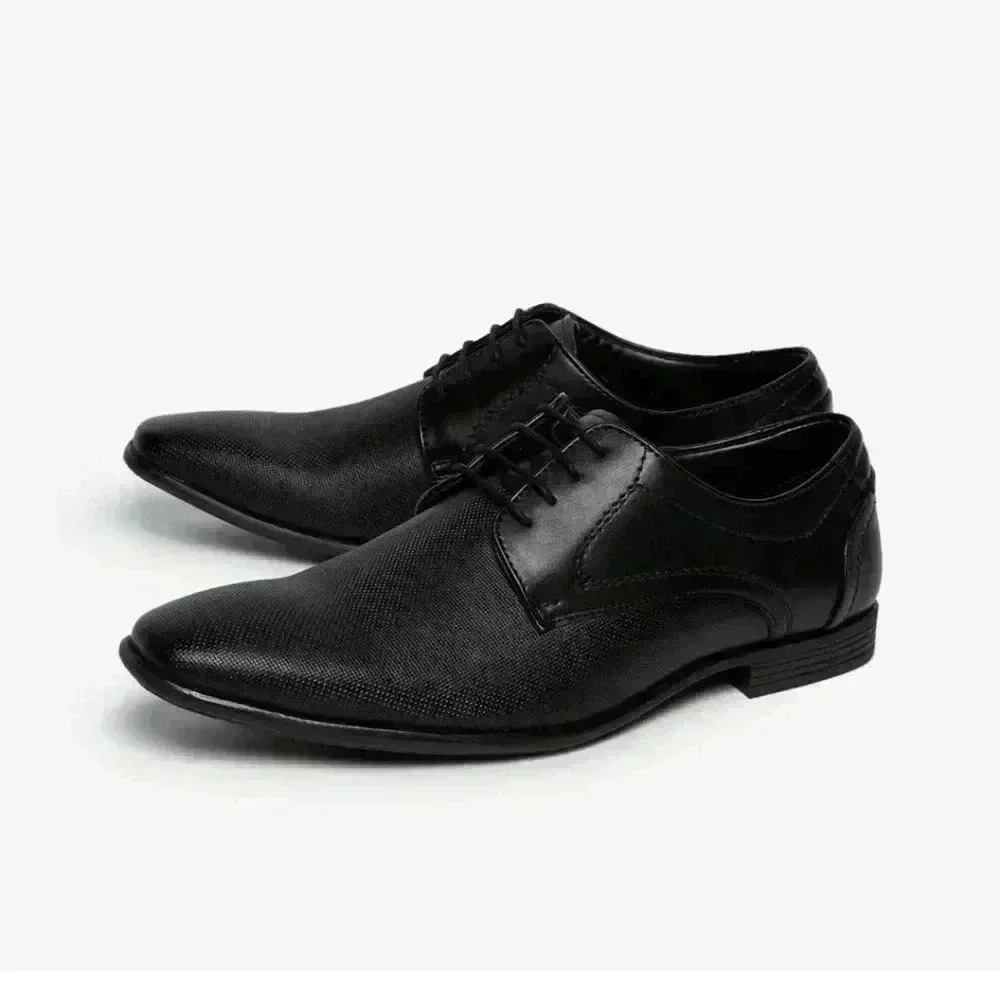 SOLEPLAY by Westside BlackTextured Derby Shoes Men's Size 43 (9)